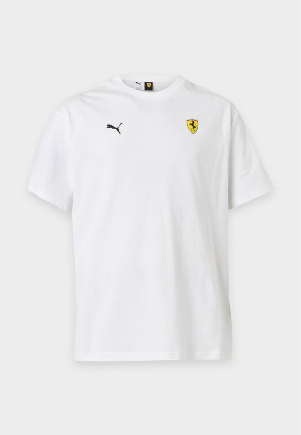 Puma FERRARI CAR GRAPHIC TEE - Print T-shirt - white