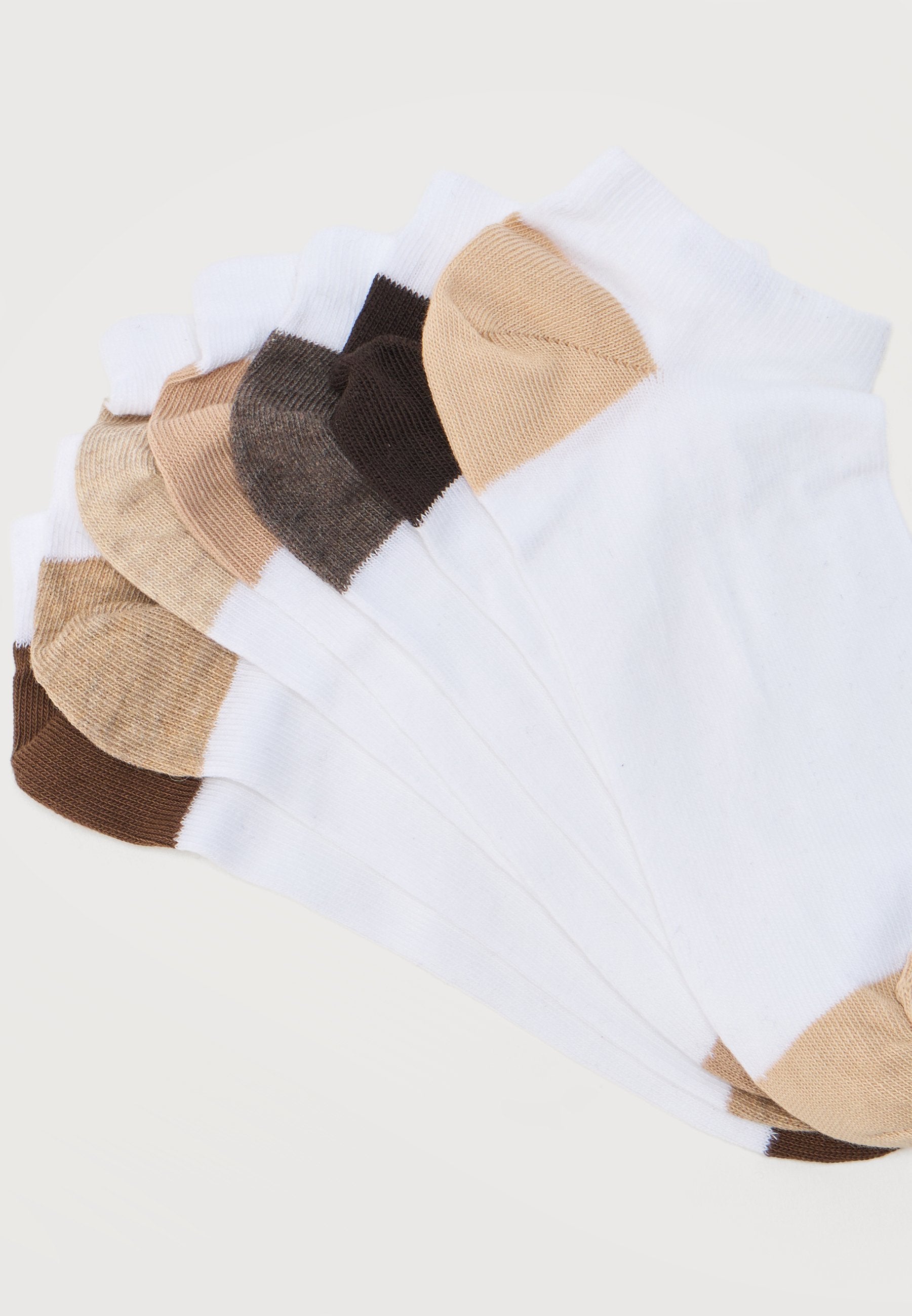 Anna Field HEEL&TOE CONTRAST SNEAKER SOCKS 7 PACK