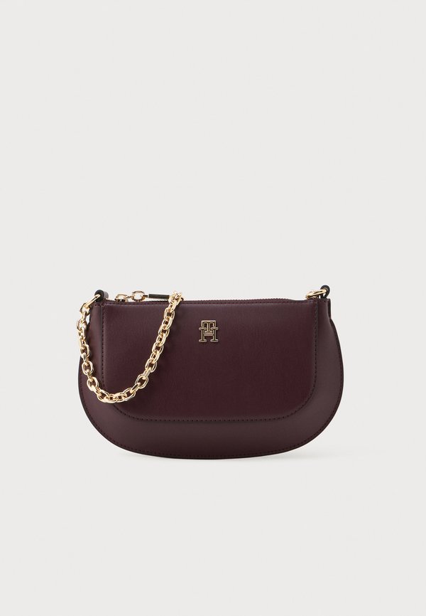 Tommy Hilfiger TH MONOGRAM CHAIN STRAP CROSSBODY BAG - Cross body bag - marzemino