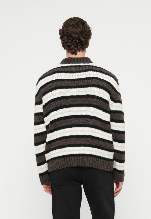 Tommy Jeans LOGO EMBROIDERY STRIPE JUMPER WITH ALPACA