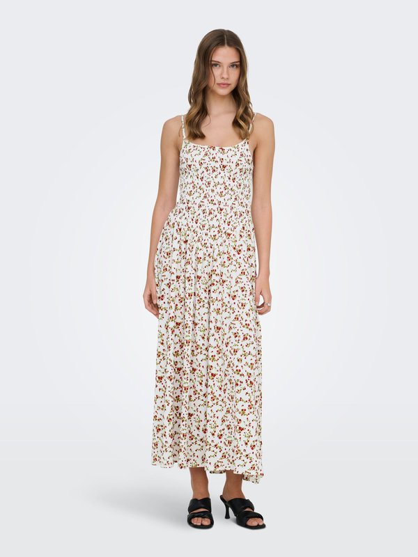 ONLY KLEID ONLMOLLY LANGES KLEID - Maxi dress - cloud dancer
