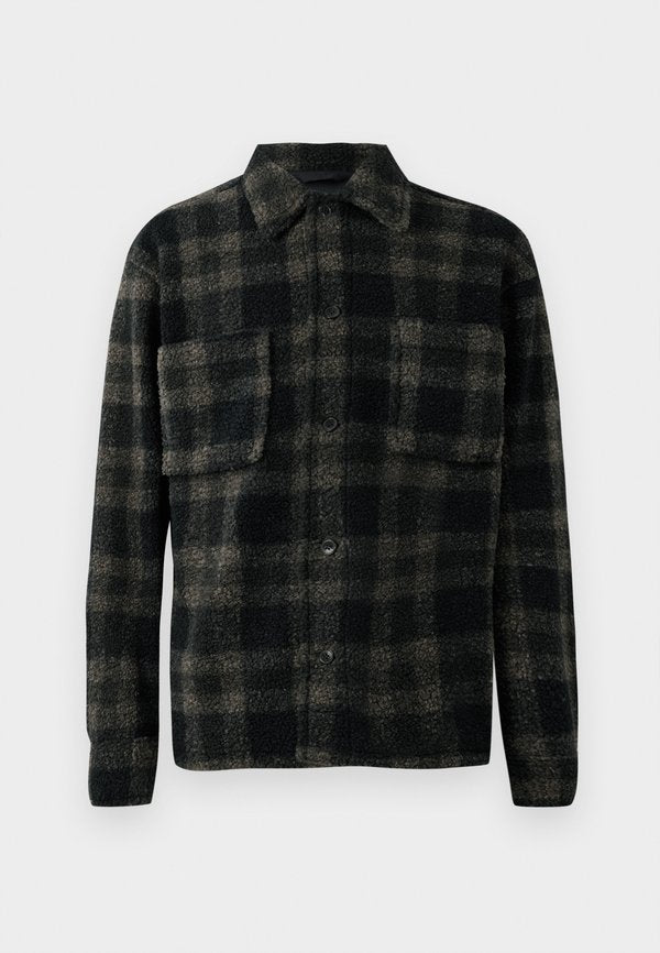 Jack & Jones JORBLEECKER TEDDY OVERSHIRT LS - Summer jacket - sky captain