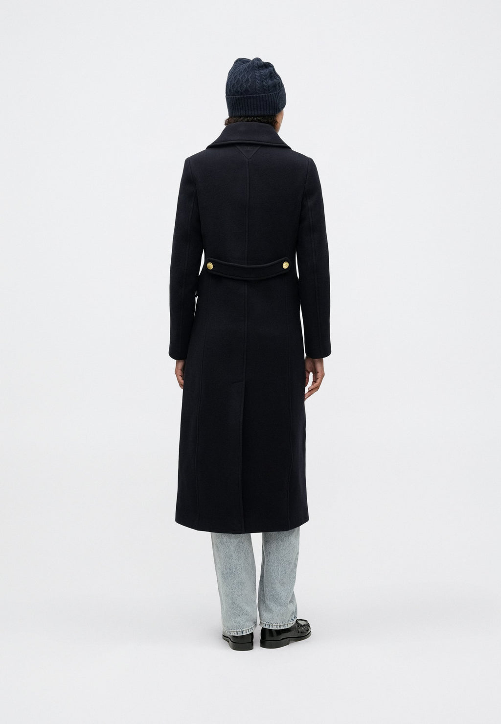 WOOL BLEND LONGLINE SLIM TAILORED COAT Media 4