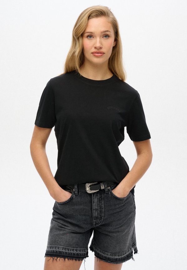 Superdry & Co ESSENTIAL LOGO EMBROIDERED - Basic T-shirt - black