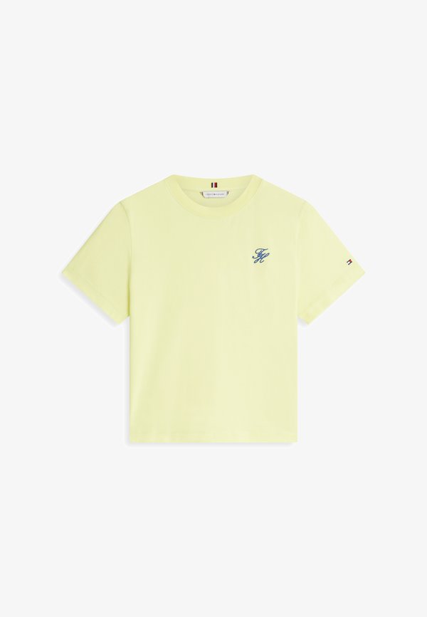 Tommy Hilfiger LOGO EMBROIDERY JERSEY CREW NECK T-SHIRT - Basic T-shirt - faded fluro