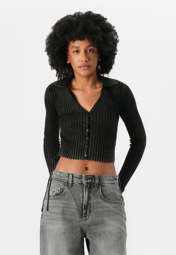 Guess Originals SHIRRED TIE CARDIGAN