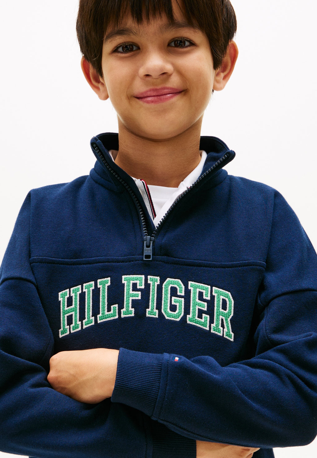 LOGO TERRY QUARTER-ZIP SWEATSHIRT Media 5