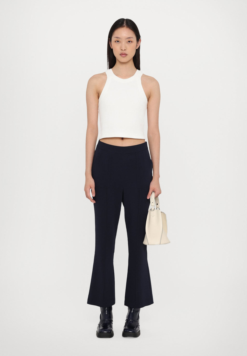 CLOSED CROPPED RACER TANK