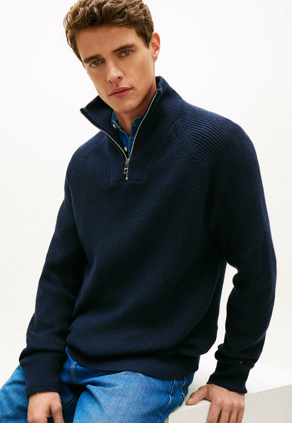 FISHERMAN RIB-KNIT RELAXED JUMPER WITH WOOL Media 5