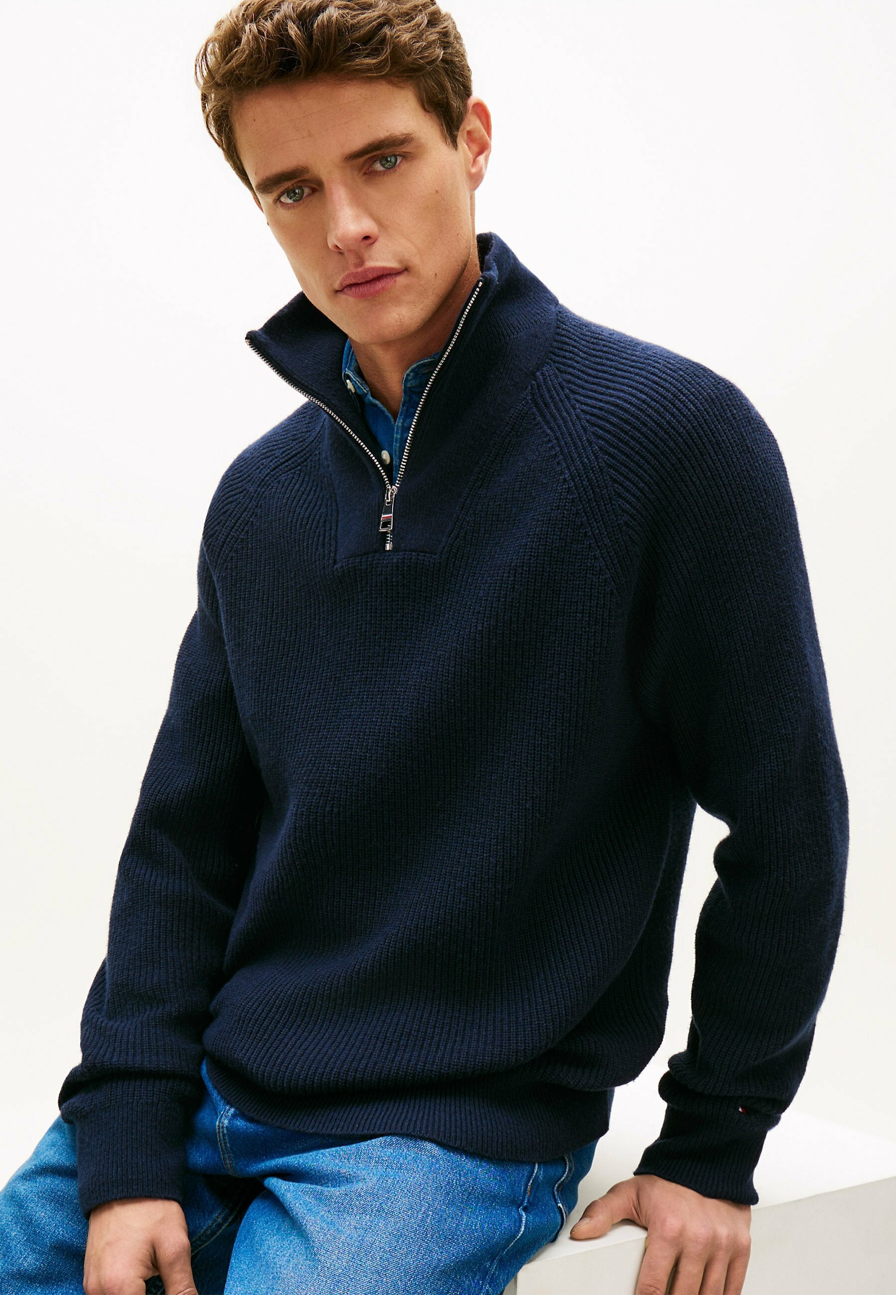 FISHERMAN RIB-KNIT RELAXED JUMPER WITH WOOL Media 5