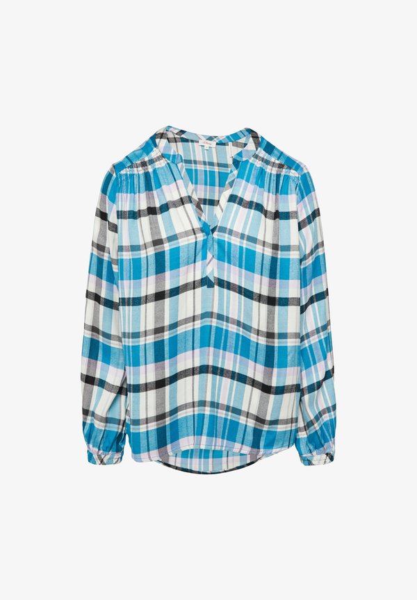 s.Oliver AUSSCHNITT UND SMOK-DETAILS - Blouse - azurblau