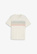 TOM TAILOR TOM TAILOR T-SHIRT T-SHIRT MIT PRINT AUF DER BRUST - Print T-shirt - gardenia white