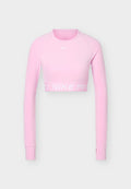 Nike Performance NIKE PRO DF 365 CROP LS - Long sleeved top - pink rise/white