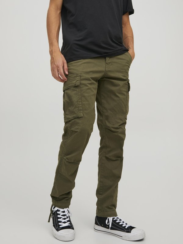 Jack & Jones JPSTACE JJTUCKER AMA TAPERED FIT - Cargo trousers - Green