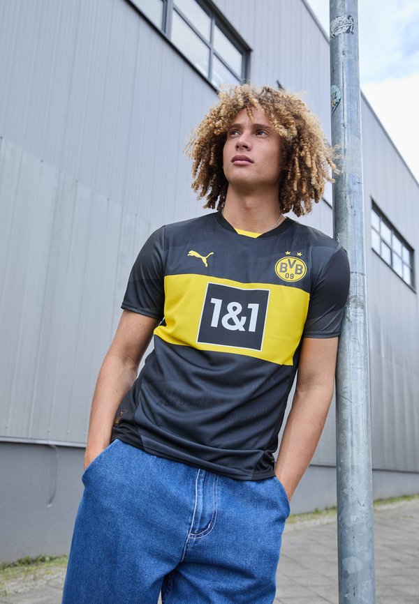 Puma BVB BORUSSIA DORTMUND AWAY REPLICA - Club wear - black/faster yellow