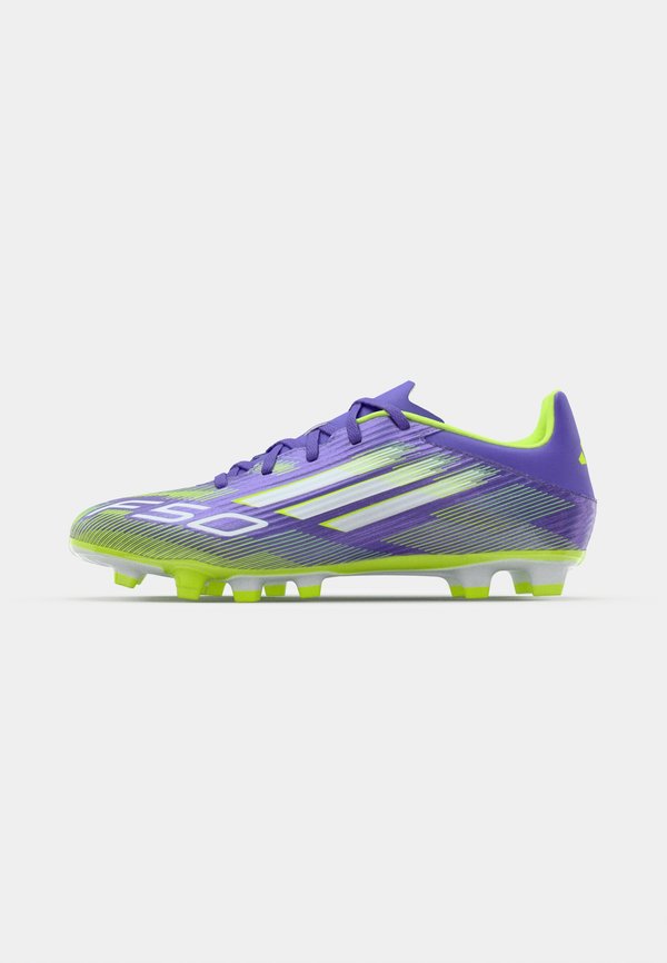 adidas Performance F50 CLUB FIRM GROUND / MULTI GROUND FOOTBALL BOOTS - Firm-ground football boots - purple rush/footwear white/lucid lemon