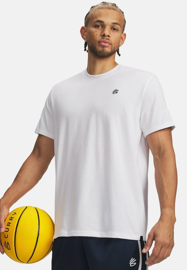 Under Armour CURRY LEFT CHEST LOGO - Basic T-shirt - white