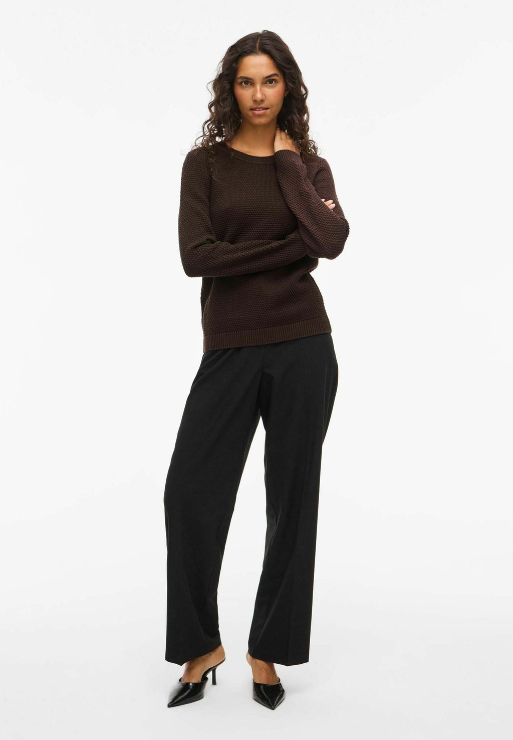 VILA VIDALO O-NECK L/S KNIT TOP- NOOS