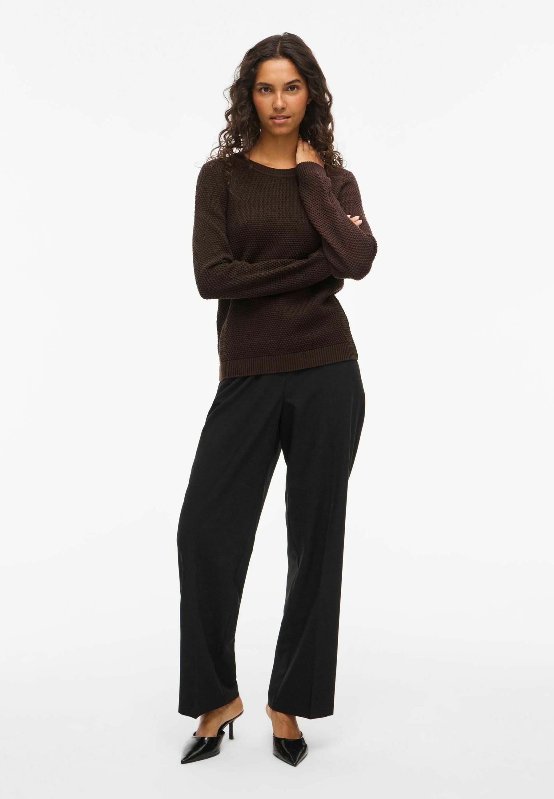 VILA VIDALO O-NECK L/S KNIT TOP- NOOS