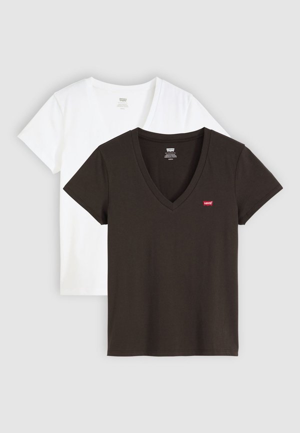 Levi's® PERFECT TEES 2 PACK - Basic T-shirt - white/caviar