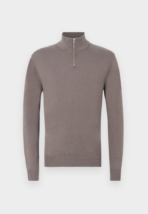 Jack & Jones JJEEMIL HALF ZIP - Jumper - taupe
