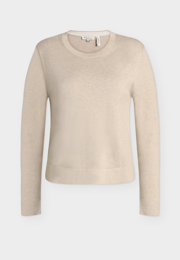 TOM TAILOR SILK BLEND JUMPER - Jumper - gravel beige melange