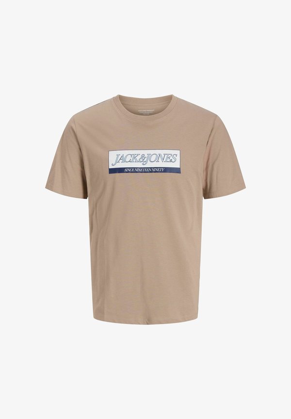 Jack & Jones T- - Print T-shirt - mocha meringue
