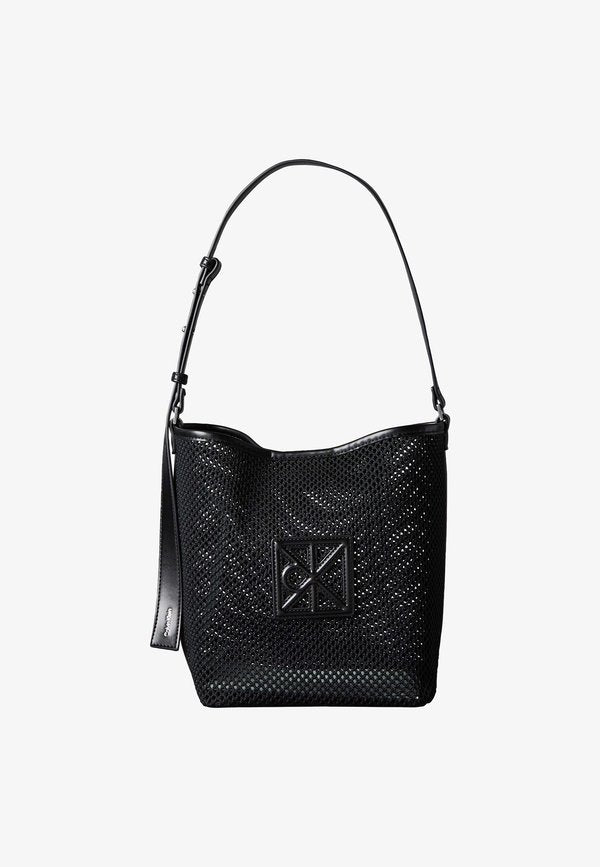 Calvin Klein EMBLEM BUCKET - Handbag - black