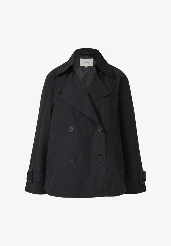 s.Oliver OUTDOOR-JACKE - Short coat - schwarz