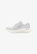 Skechers ARCH FIT 2.0 - Trainers - light grey mesh/ periwinkle & coral trim