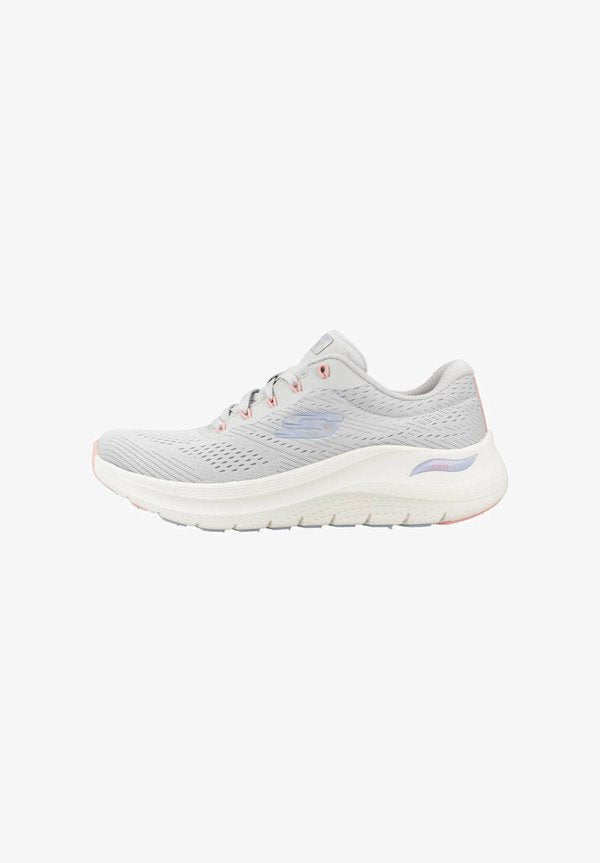 Skechers ARCH FIT 2.0 - Trainers - light grey mesh/ periwinkle & coral trim