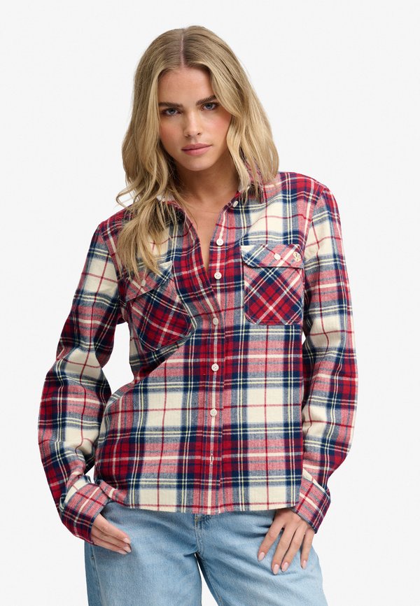 Superdry & Co SUPERDRY LUMBERJACK CHECK FLANNEL SHIRT.. - Button-down blouse - delta check red