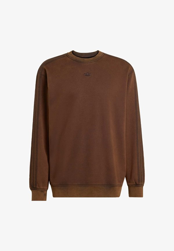 adidas Originals PREMIUM ESSENTIALS RETRO WASHED CREW - Sweatshirt - aurora coffee