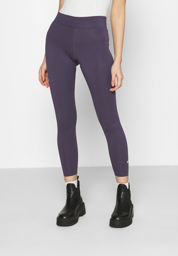 Nike Sportswear W NSW ESSNTL LGGNG 7/8 LBR MR - Leggings - Trousers - dark raisin/white