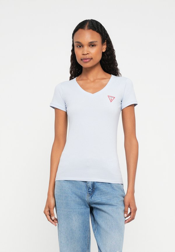 Guess MINI TRIANGLE TEE - Basic T-shirt - airway blue