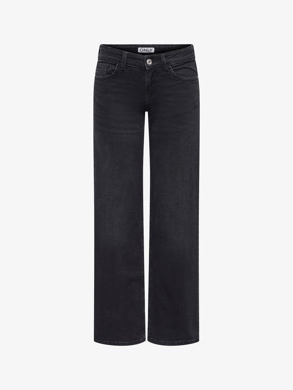 ONLY Wide-fit ONLJULLES Super low waist Wide Leg Fit - Wide Leg - washed black