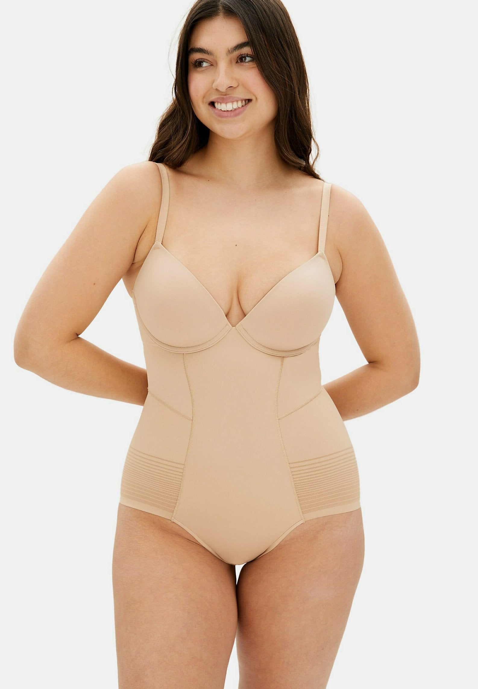 Marks & Spencer SHEER STRIPE PLUNGE WIRED BODY