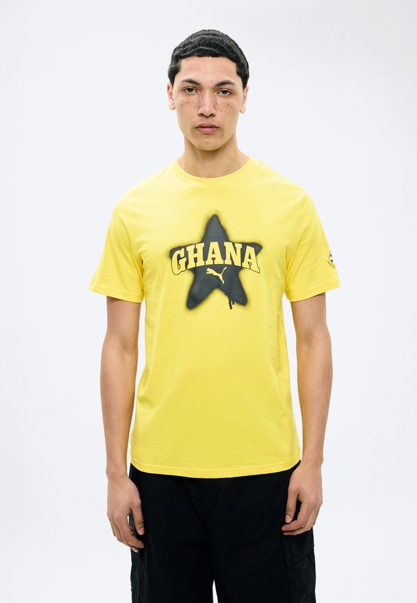 Puma GHANA FA FTBLCULTURE TEE  - National team wear - pelé yellow/black