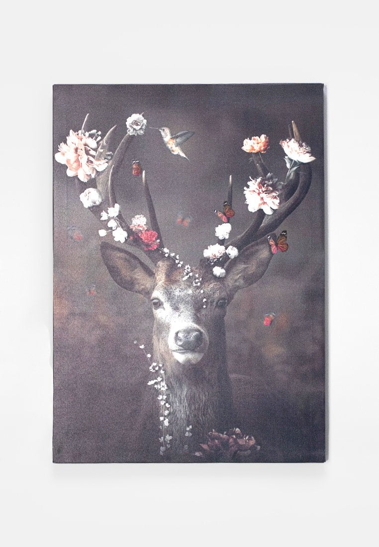 Orange Wallz FLORAL DEER