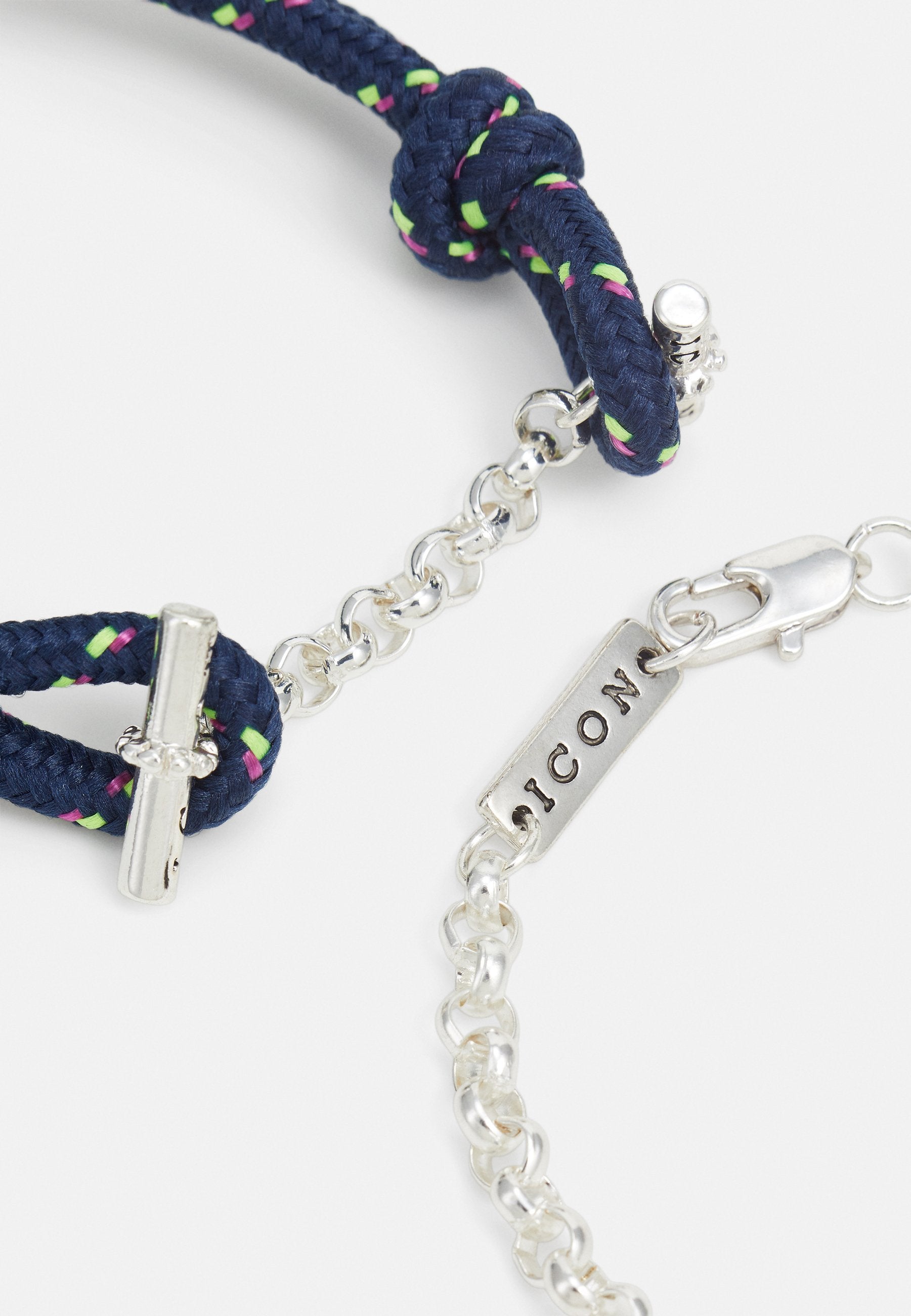 Icon Brand PENNANT T-BAR ROPE BRACELET UNISEX SET