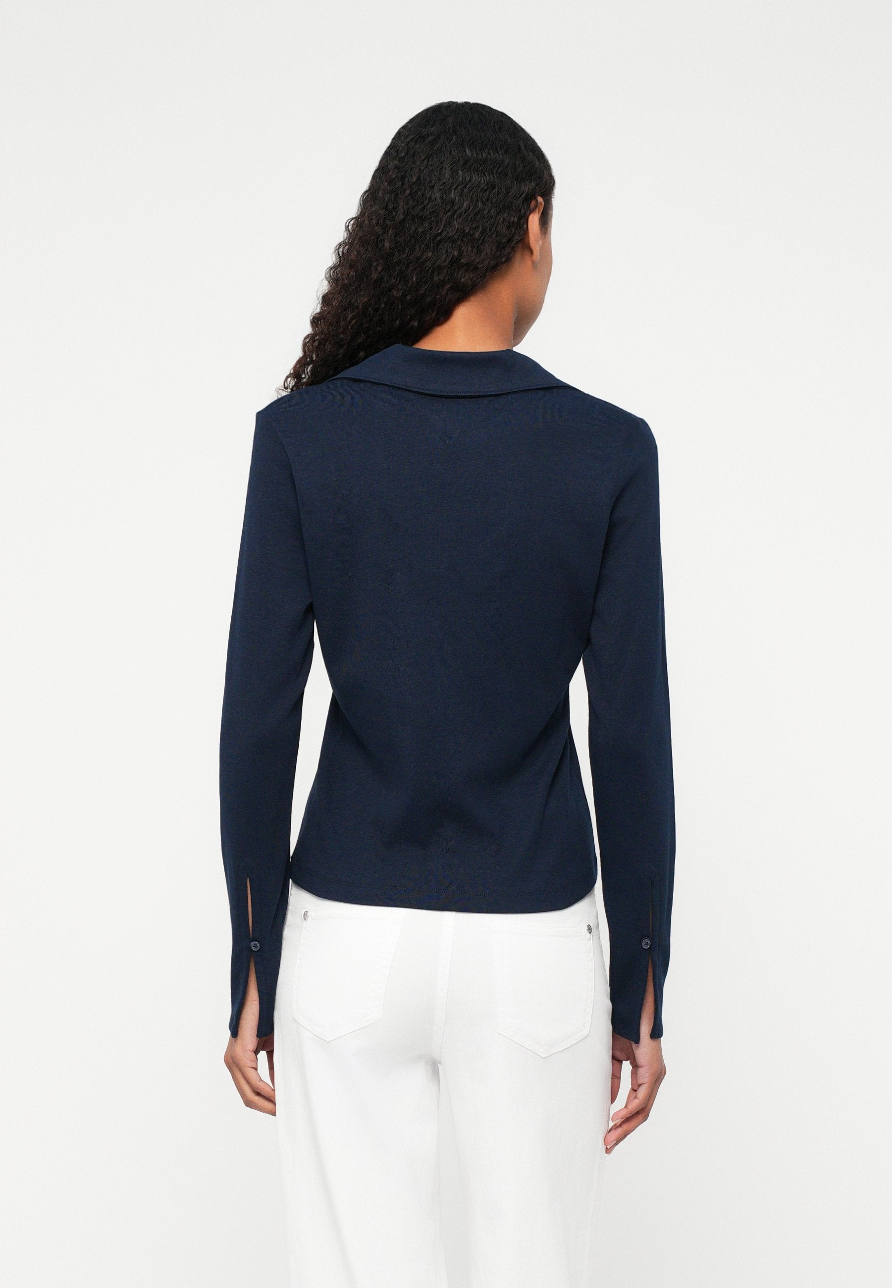 SLIM FIT LONG SLEEVE POLO SHIRT Media 4