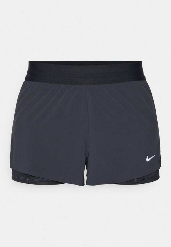 Nike Performance SWIFT - 2-in-1 shorts - black/reflective silver