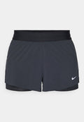 Nike Performance SWIFT - 2-in-1 shorts - black/reflective silver
