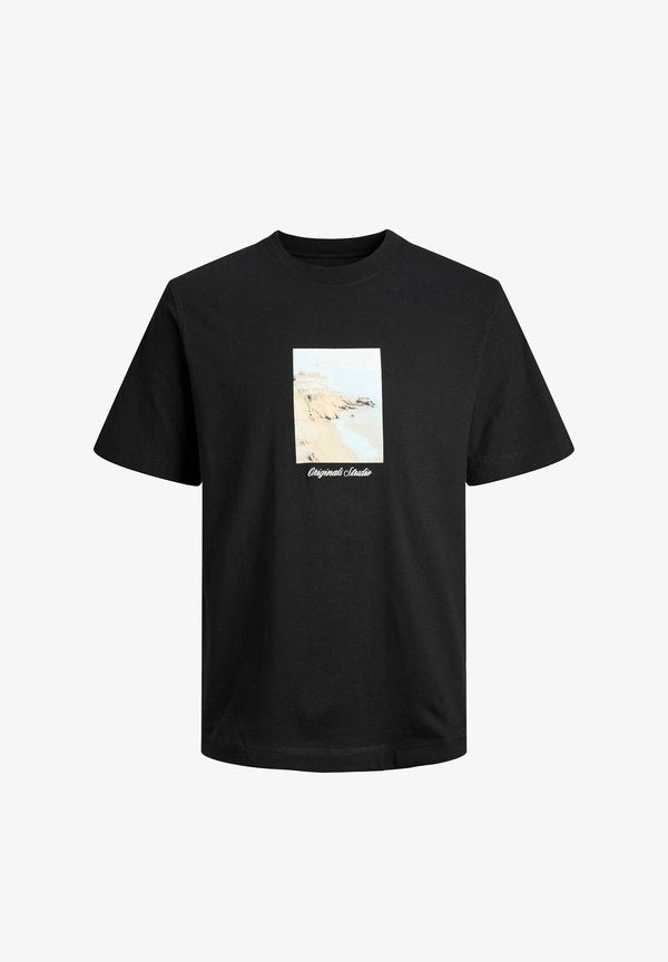 Jack & Jones T- - Print T-shirt - black