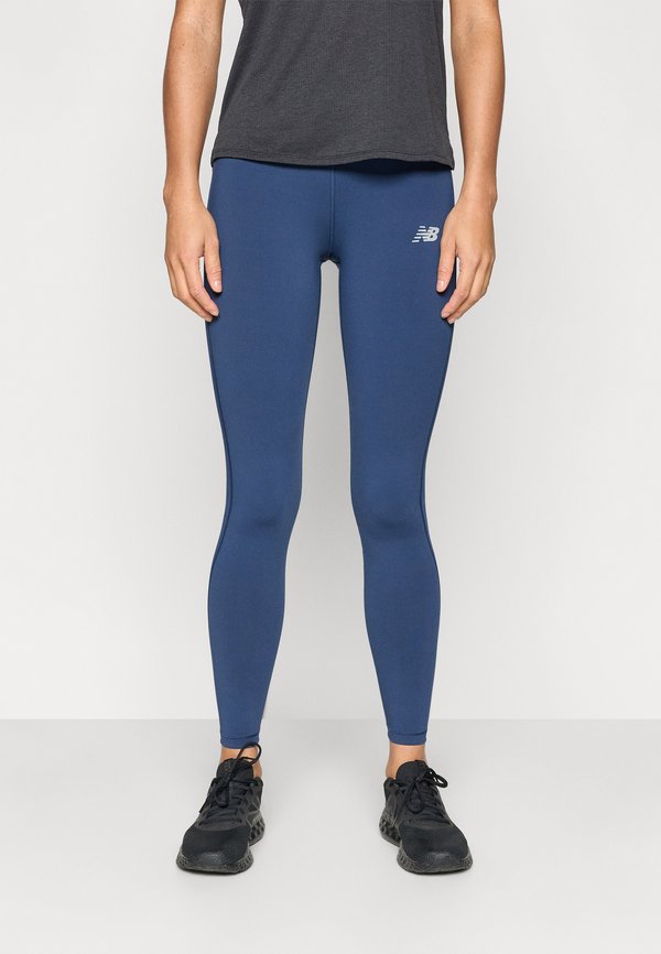 New Balance SLEEK HIGH RISE LEGGING - Running tights - navy