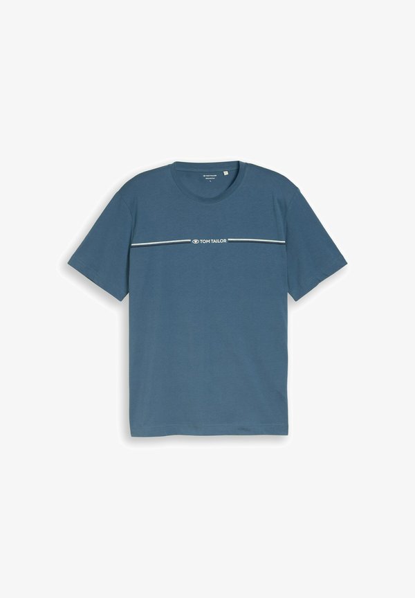 TOM TAILOR T-SHIRT MIT LOGO-PRINT - Print T-shirt - mystical blue