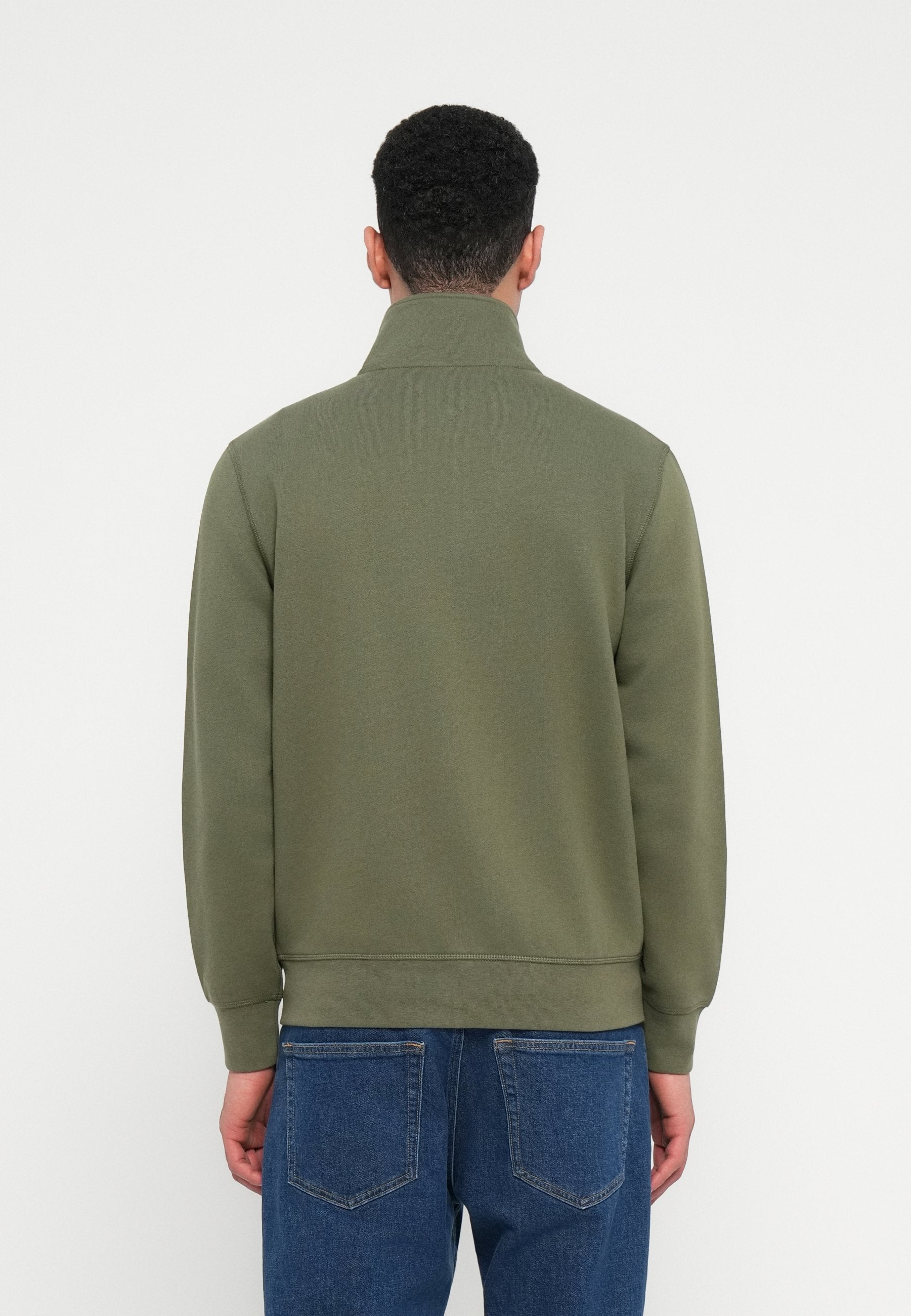 STAND-UP COLLAR ZIP-THRU FLEECE SWEATSHIRT Media 4