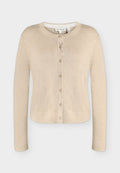 TOM TAILOR SILK BLEND CARDIGAN - Cardigan - gravel beige melange