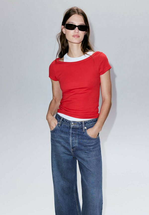 Mango ADULT - Print T-shirt - red white