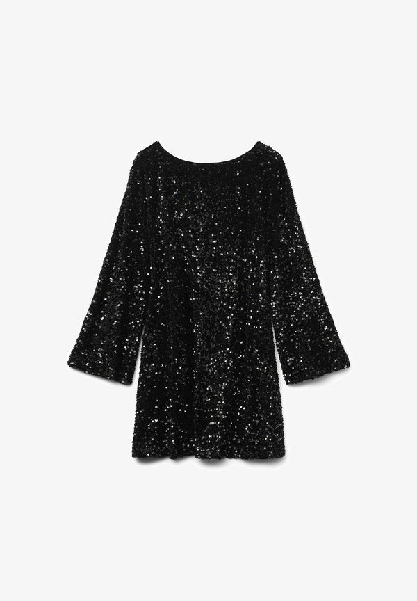 Vero Moda VMLAILA LS SEQUIN BOW EXP - Cocktail dress / Party dress - black